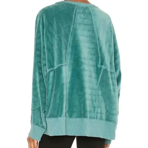NEW Free People Movement Strive On Sweatshirt Jewel Velour Athleisure Loungewear - Picture 3 of 10